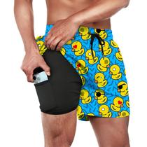 Calções de banho Wdpsuxin Quick Dry Beach Retro 80s 90s para homens