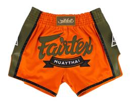 Calções de Muay Thai Fairtex BS1705 - Laranja/Verde (M)
