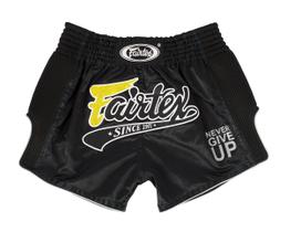 Calções de Muay Thai Fairtex BS1708 Slim Cut - Pretos - Tamanho M