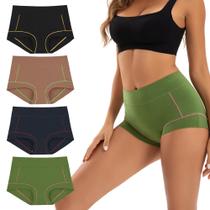 Calções masculinas femininas de algodão INNERSY, pacote com 4 (L) Calções masculinas femininas de algodão INNERSY, pacote com 4 (L)