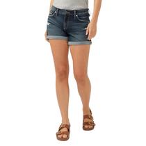 Calções Silver Jeans Co. Boyfriend Mid Rise Feminino Indigo 32 Calções Silver Jeans Co. Boyfriend Mid Rise Feminino Indigo 32