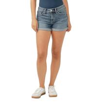 Calções Silver Jeans Co. Suki Mid Rise Curvy Fit para mulheres 26 Calções Silver Jeans Co. Suki Mid Rise Curvy Fit para mulheres 26