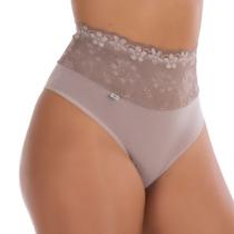 Calçola de Algodão Egípcio com Barra Renda Forrada e Cavada nas Costas (FIO)