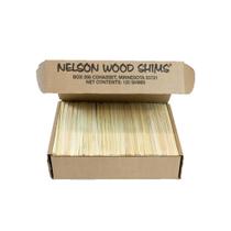 Calços de madeira Nelson Wood Shims, pacote profissional de 8 polegadas, 120 unidades