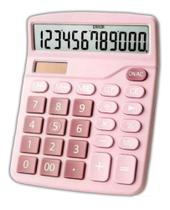 Calculadora 12 digitos rosa 837B mesa balcão escritório grande