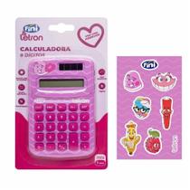 Calculadora 8 digitos com Energia solar e cartela de Adesivo fini letron 10320 Calculadora 8 digitos com Energia solar e cartela de Adesivo fini letron 10320
