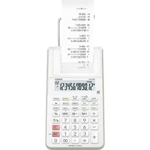 Calculadora Casio HR-8RC Branca Com Impressora Fonte Bivolt Bobina para Impressão Reimpressão 2ª Via