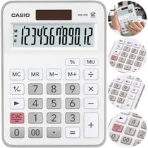Calculadora Casio MX-12B Branca 12 Dígitos De Mesa Visor Extra Grande Digitação Simultânea MX12B MX-12B-WE