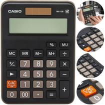 Calculadora Casio MX-12B Preta 12 Dígitos De Mesa Visor Extra Grande Digitação Simultânea MX12B