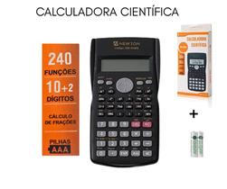 Calculadora Científica 2 Linhas 240 Funções 10 Dígitos Com Pilhas