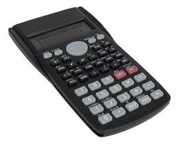 Calculadora Científica 240 Funções Display 2 Linhas Preta Escolar Escritório