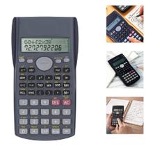 Calculadora cientifica 240 funcoes escolar profissional 12 digitos matematica avancada visor lcd preta