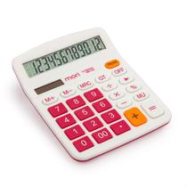 Calculadora Colorida De Mesa 12 Dígitos Escolar Comercial