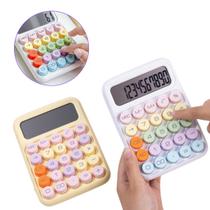 Calculadora Colorida De Mesa Kawaii Fofinha 12 Dígitos Grande Escolar