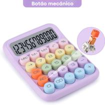 Calculadora Colorida De Mesa Kawaii Fofinha 12 Dígitos Grande Escolar