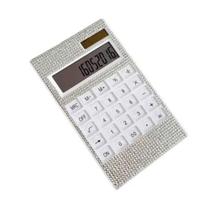 Calculadora De Bolsa Prata Brilho Cristal - Com Strass