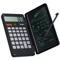 Calculadora de Bolso 12 Dígitos C/TELA P/ANOT.PRETA - ELGIN
