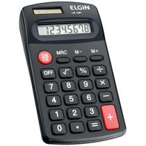 Calculadora de Bolso 8DIG.SOLAR/PILHA AA Preta - ELGIN