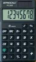 Calculadora de bolso c/tampa 8 dig pc282 procalc