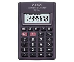 Calculadora de Bolso Casio HL-4A Preta 8 Dígitos Portátil Pequena Compacta Visor Grande HL4A