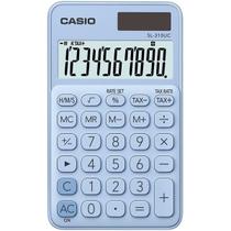 Calculadora de Bolso CASIO SL-310UC Azul Claro Pequena 10 Dígitos Visor Grande Solar Bateria SL310UC