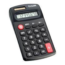 Calculadora de Bolso Elgin com 8 Dígitos Preta 1 Unidade