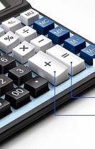 Calculadora de Escritório com Teclas Grandes - Funções Múltiplas e Design Azul