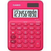 Calculadora de mesa 10 digitos com calculo de horas ms-7uc-rd-n-dc pink