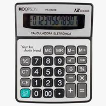 Calculadora de mesa 12 digitos hoopson prata/preta ps-8820b