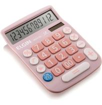 Calculadora De Mesa 12 Dígitos Solar Bateria Lcd Elgin - Rosa - MV4130 Calculadora De Mesa 12 Dígitos Solar Bateria Lcd Elgin - Rosa - MV4130