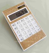 Calculadora De Mesa 12 Dígitos Solar/pilha Strass Luxo