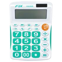 Calculadora de Mesa 12 Dígitos Verde Fix FXC2529