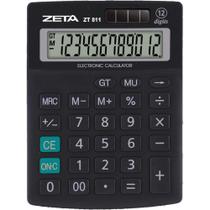 Calculadora de Mesa 12 Dígitos Zeta ZT811 Preta