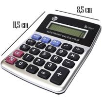 Calculadora de Mesa 8 Dígitos Cinza prático