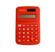 Calculadora de mesa 8 digitos letron vermelha