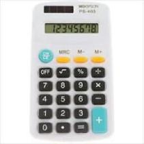 Calculadora De Mesa 8 Dígitos Pilha Aaa/ Sola Color Branco - Hoopson