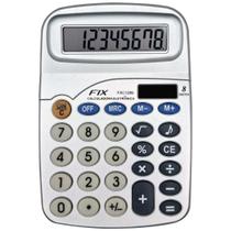 Calculadora de Mesa 8 Dígitos Prata Fix FXC1206