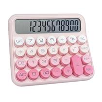 Calculadora de mesa Benkaim de 12 dígitos com LCD grande rosa Calculadora de mesa Benkaim de 12 dígitos com LCD grande rosa