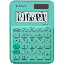 Calculadora De Mesa Casio Mini 10 Dígitos, Verde, MS-7UC-GN