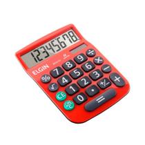Calculadora de Mesa Elgin MV-4131 Visor LCD 8 Dígitos com Funções Básicas Vermelho