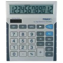 Calculadora De Mesa, Escritório 12 Dig Solar,e Pilhas Truly