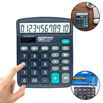 Calculadora de Mesa Manual 12 Digitos Energia Solar ou Pilha para Comércio Escritório Home Office Escola Profissionais