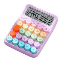 Calculadora De Mesa Simples Kawaii Candy 12 Dígitos - Lilás