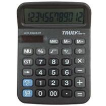 Calculadora De Mesa Trully 12 Dígitos Preta 836b12