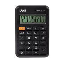 Calculadora Deli M100 Pocket 8 Dígitos Preta