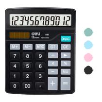 Calculadora Deli Standard Function Desktop LCD de 12 dígitos preta Calculadora Deli Standard Function Desktop LCD de 12 dígitos preta