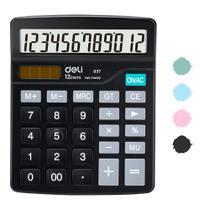 Calculadora Deli Standard Function Desktop LCD de 12 dígitos preta