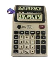 Calculadora Digital de Mesa 12 Dígitos Visor Duplo Memória Com LED Testa Dinheiro