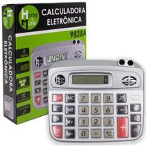 Calculadora eletronica 8 digitos com porta caneta + som a pilha 15x13cm - HM COMERCIO