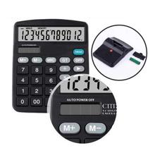 Calculadora Eletrônica Mesa Compacta 12 Dígitos Pilha Bateria Visor Amplo Escritório Bolso Loja